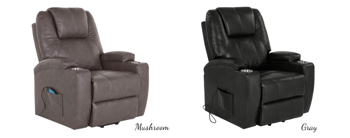 Lift Chair w/cup holders heat massage - 2 different colors