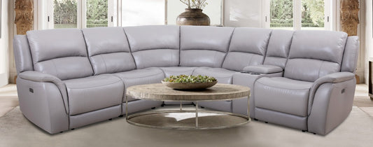 Madras Stone Top Grain Leather Sectional