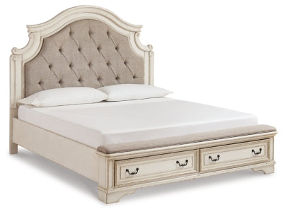 Realyn California King Upholstered Storage Bed