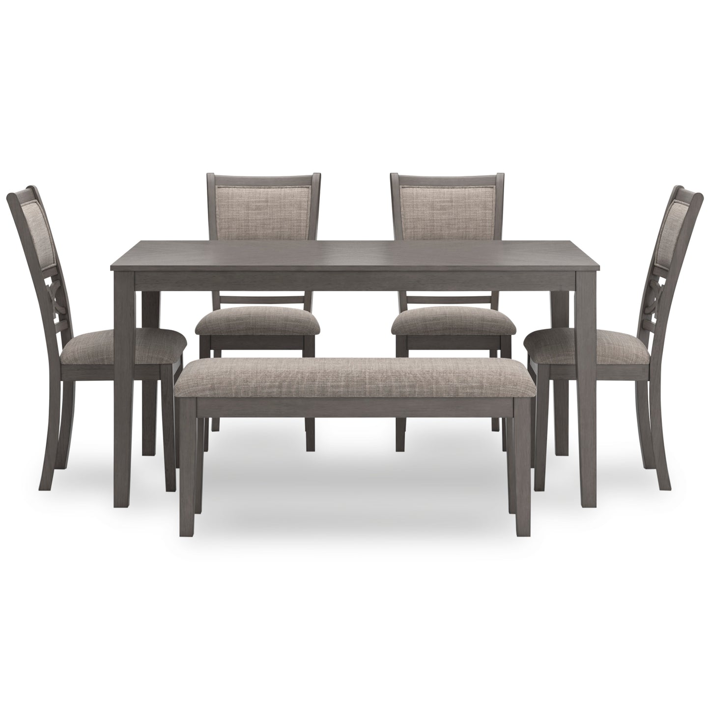 Wrenning Dining Table and 4 Chairs and Bench (Set of 6)