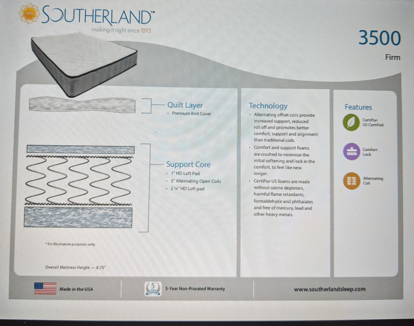 8 inch model 3500 by southerland