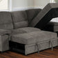 Romano Charcoal Sofa Sleeper and Chaise