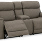 Starbot 3-Piece Power Reclining Sectional Loveseat with Console