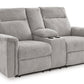 Barnsana Power Reclining Loveseat with Console