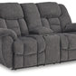Foreside Reclining Loveseat with Console