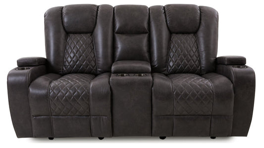 Transformer Granite - Reclining Glider Loveseat Console