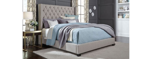 Westerly Light Grey Upholstered Bed