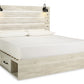 Cambeck King Panel Bed with 4 Storage Drawers