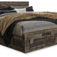 Derekson King Panel Bed with 4 Storage Drawers