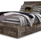 Derekson Full Panel Bed with 6 Storage Drawers
