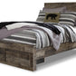 Derekson Full Panel Bed with 2 Storage Drawers