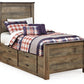 Trinell Twin Panel Bed with 2 Storage Drawers