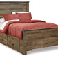 Trinell Full Panel Bed with 2 Storage Drawers
