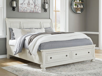 Robbinsdale King Sleigh Bed with Storage