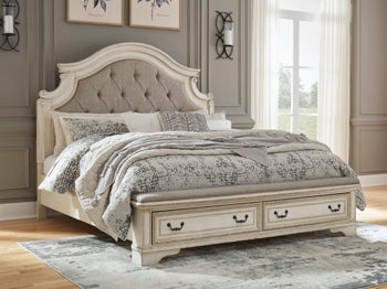 Realyn California King Upholstered Storage Bed