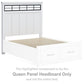 Ashbryn Queen Panel Headboard with Roll Slats