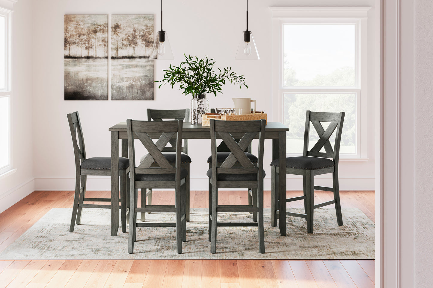 Caitbrook Counter Height Dining Table and Bar Stools 7piece set
