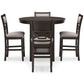 Langwest Counter Height Dining Table and 4 Barstools (Set of 5)