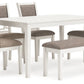 Erinberg Dining Table and 4 Chairs and Bench (Set of 6)