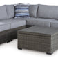 Petal Road Outdoor Loveseat Sectional/Ottoman/Table Set (Set of 4)