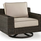 Coastline Bay Outdoor Swivel Lounge with Cushion