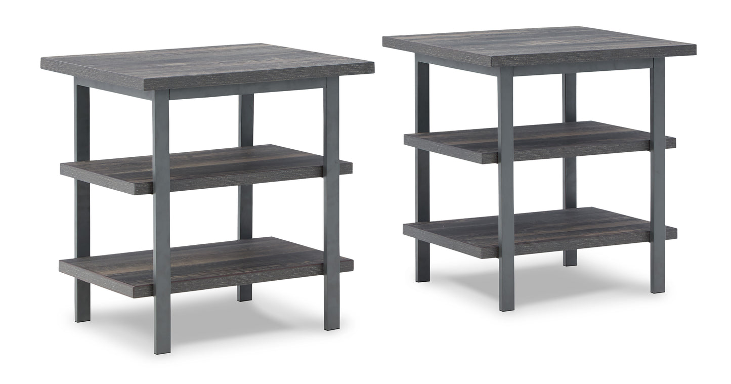 T08 End Table (Set of 2) gray/brown