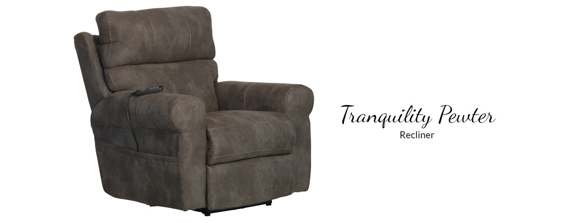 Tranquility Pewter Power Recliner