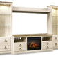 Willowton 4-Piece Entertainment Center with Electric Fireplace