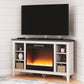 Dorrinson Corner TV Stand with Electric Fireplace