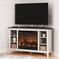 Dorrinson Corner TV Stand with Electric Fireplace