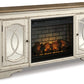 Realyn 74" TV Stand with Electric Fireplace