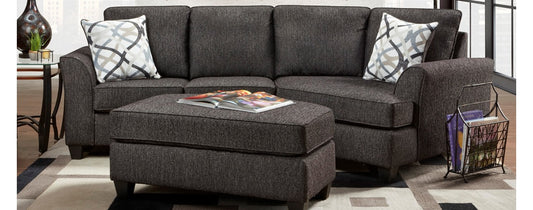 Tuxedo Charcoal Piano Sectional