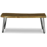 Live-edge Accent Bench