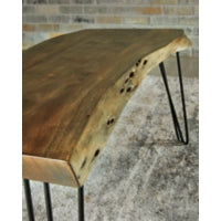 Live-edge Accent Bench
