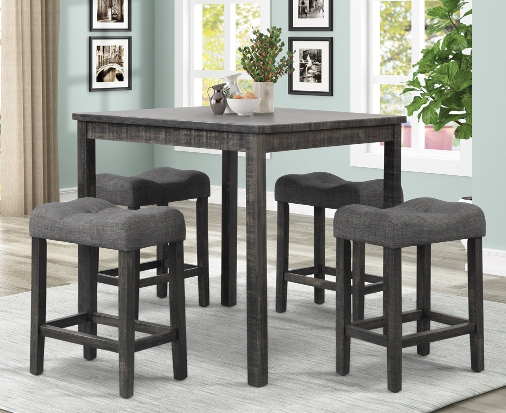 Grey Pub Style Table and 4 Chairs